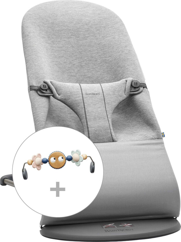 Bliss Vippestol 3D Jersey inkl. Leke, Lysegrå - Vippestoler - Bomull,Polyester