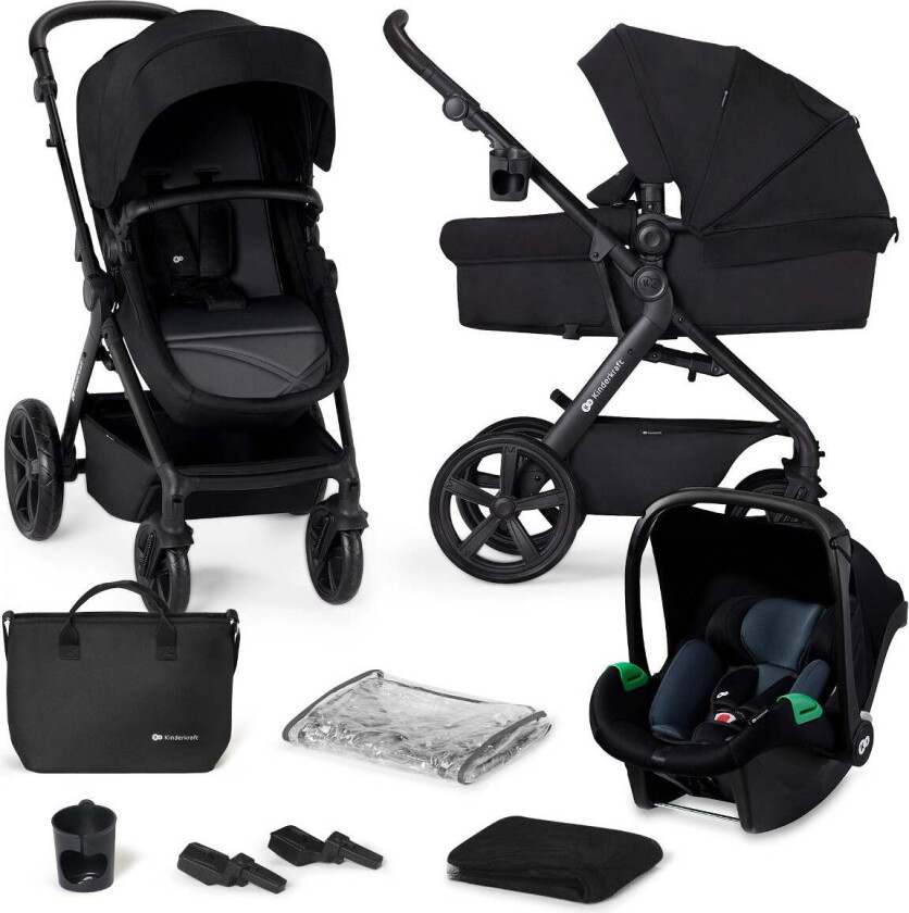 Multifunctional A-TOUR 3in1 Kombivogn, Mink Pro Black -  Kombivogner