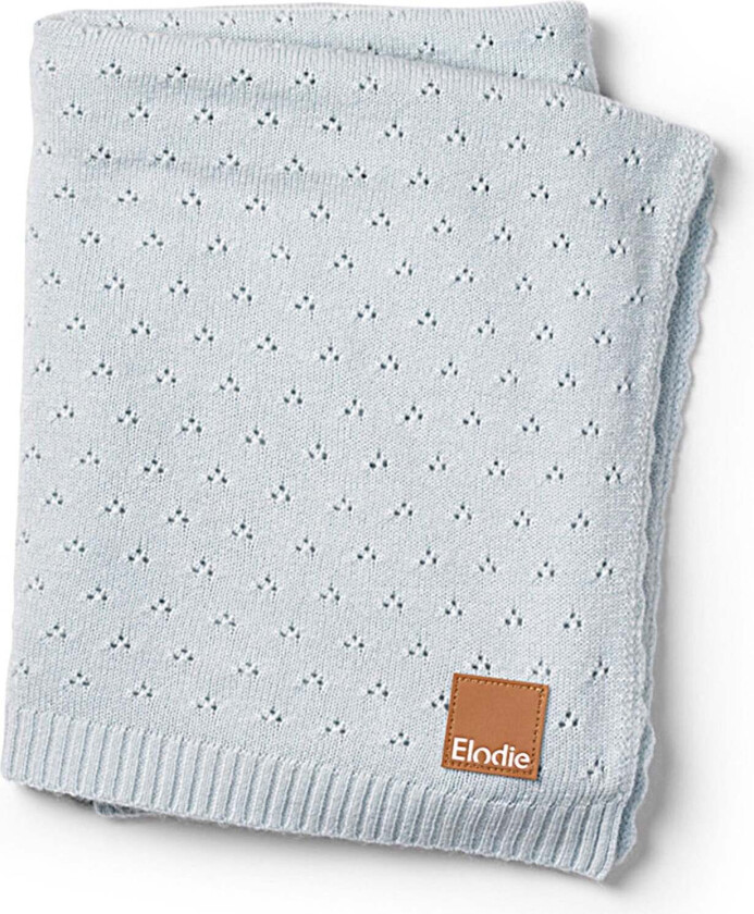 Elodie Pointelle-strikket Teppe 100x75, Bermuda Blue - Tekstiler
