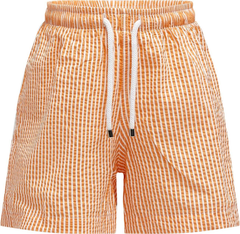 Max Badeshorts, Orange White Stripes, 10 år - Badetøy