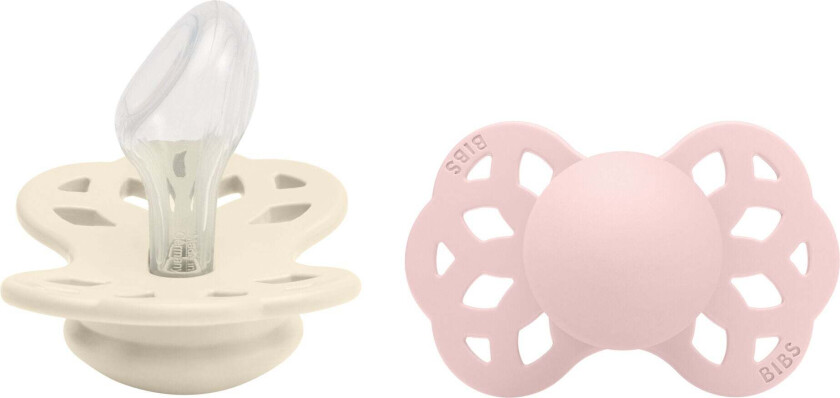 Infinity Smokk 2-pack Str. 2 Anatomical, Ivory/Blossom - Smokker - Silikon
