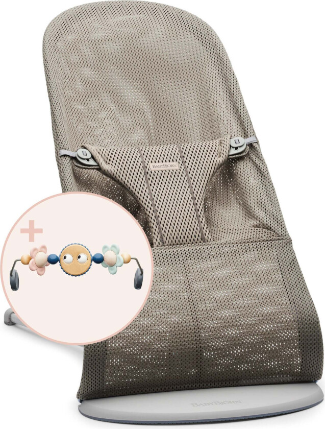 Bliss Vippestol Mesh inkl. Moroøyne, Gråbeige/Pastell - Vippestoler - 100% Polyester