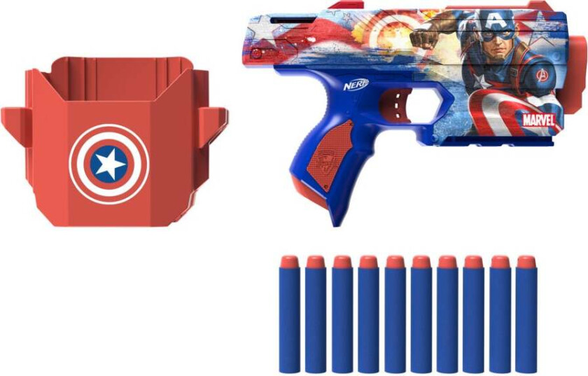 NERF Marvel Captain America Blaster - Blasters - Plast