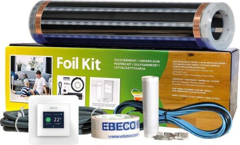 Bilde av Foil Kit 500 Gulvvarmesett for tre og laminat 14 m²