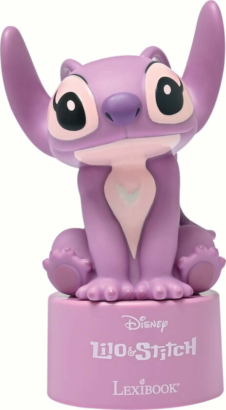 Disney Lilo and Stitch Nattlampe med Høyttaler, Lilla - Nattlamper
