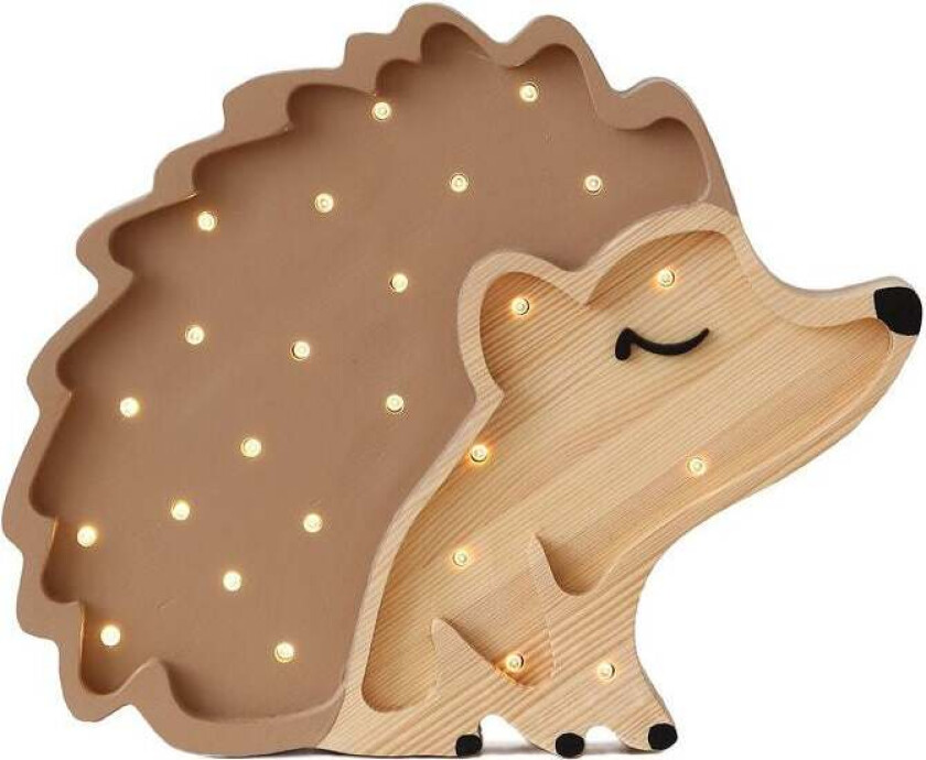 Lampe Pinnsvin, Tre/Cappucino - Nattlamper