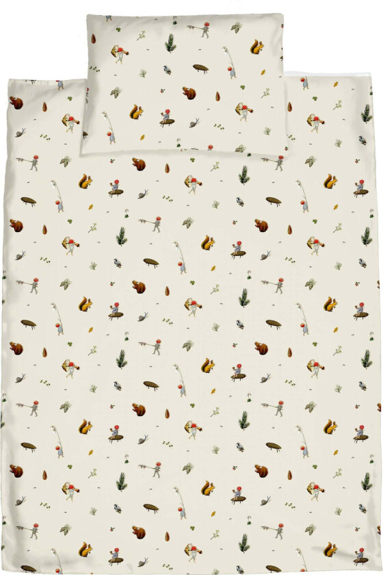 Elsa Beskow Tomtebobarnen Sengesett, Beige, 150x210 cm - Sengesett - Bomull