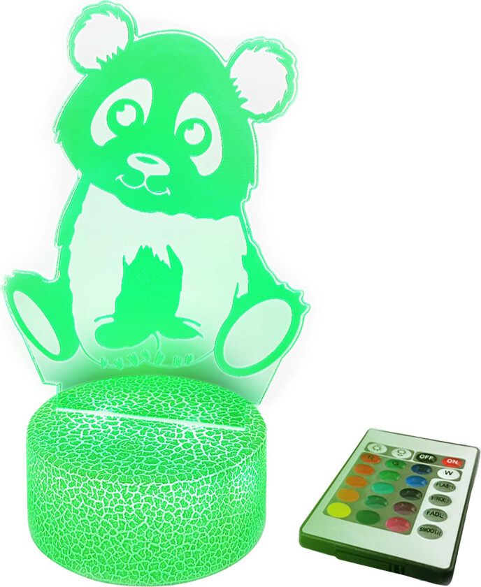 3D Nattlampe Panda - Nattlamper