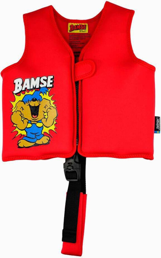 Svømmevest Bamse 2-3 År 15-19 kg, Rød -  Båt & Fiske  - Polyester,Elastan