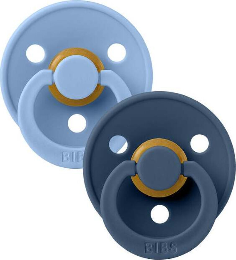 Smokk Colour 2-pack Lateks Størrelse 1, Sky Blue/Steel Blue - Smokker - Lateks