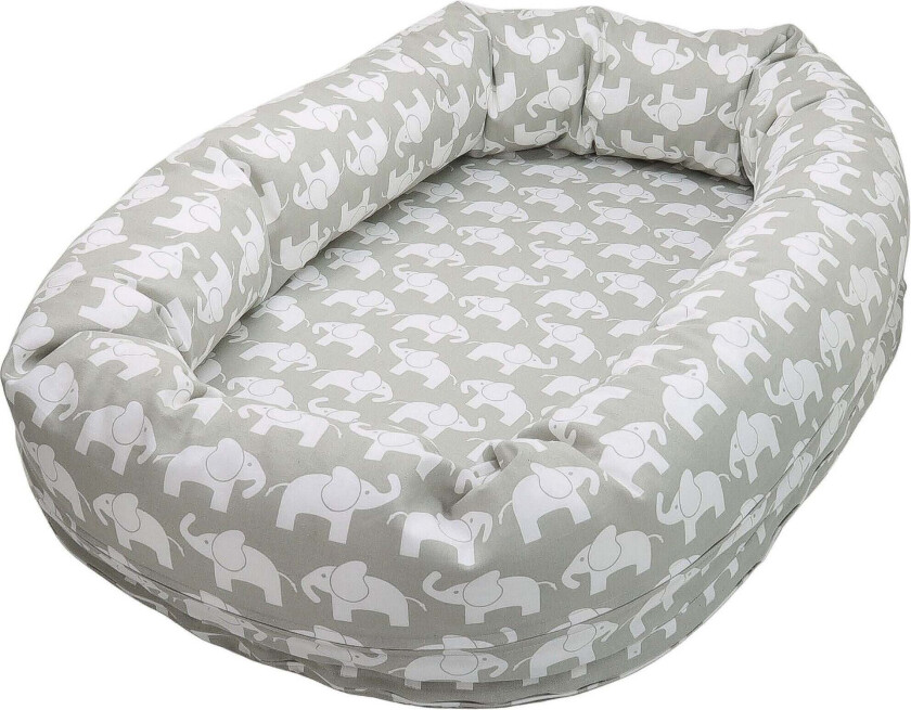 Elefant Babyrede, Grå - Babynest - Polyester