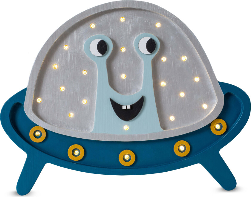 Lampe UFO, Sølvfarget - Nattlamper