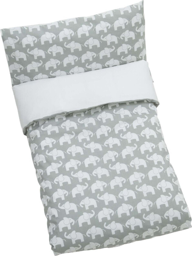 Sengesett Elefant 100x130, Grå - Sengesett - Bomull