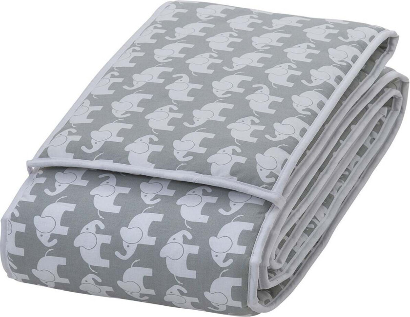 Elefant Sengekant, Grå - Sengekanter - 100% Polyester