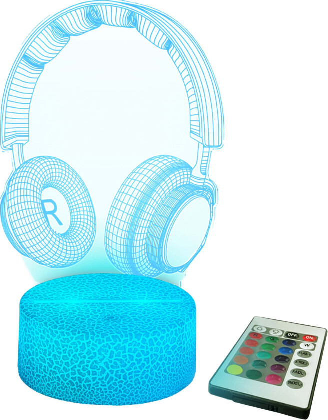 Nattlampe 3D Hodesett - Nattlamper