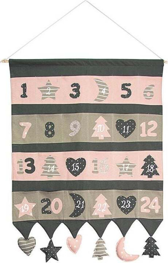 Adventskalender Pink/Olive Grønn - Adventskalendere