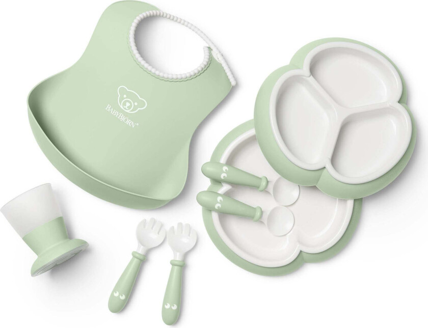 Barneservise 8-deler, Lysegrønn - Bestikk & Servering