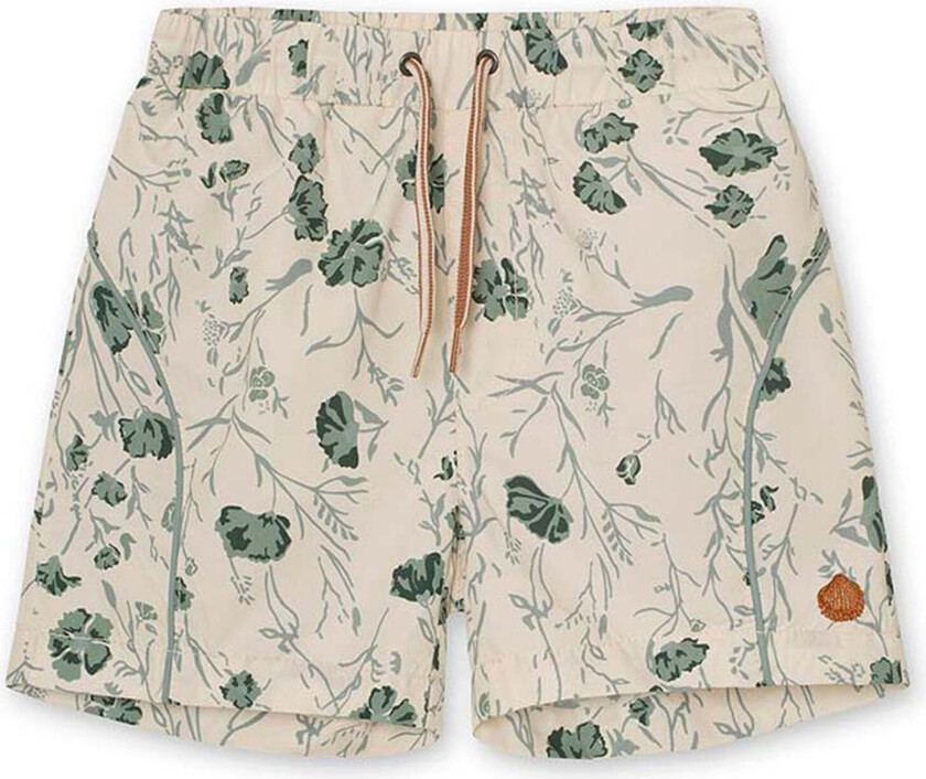 MINI A TURE Maki Badeshorts, Print Green Bay, 110-116 - Badetøy - 100% Polyester