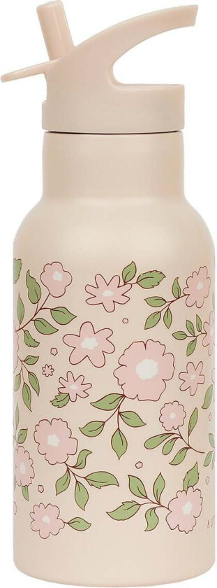 Vannflaske Blomster 350 ml, Rosa - Bestikk & Servering - Stål