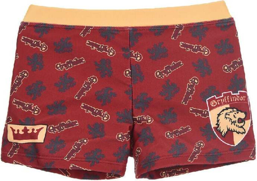 Badeshorts, Dark Red, 12 år - Badetøy