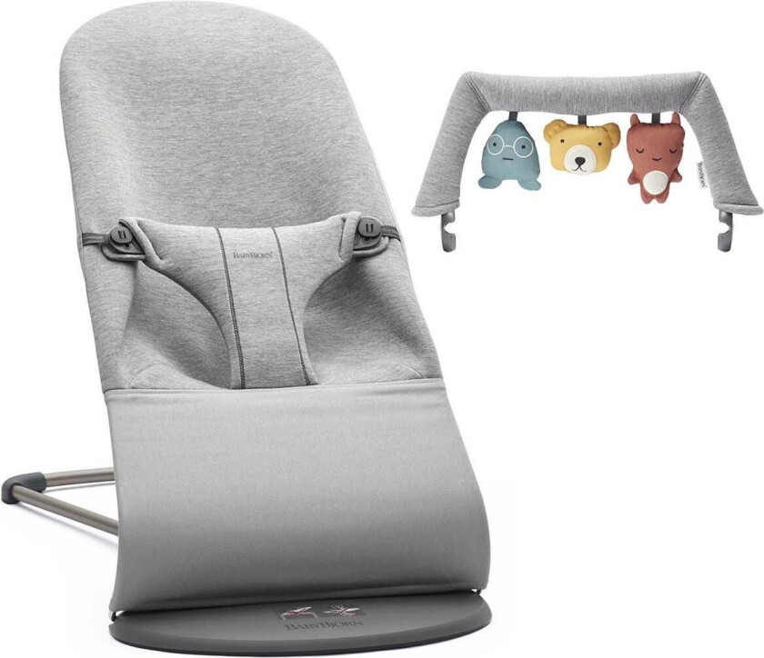 Bliss Vippestol 3D Jersey inkl. Leke, Lysegrå - Vippestoler - Polyester