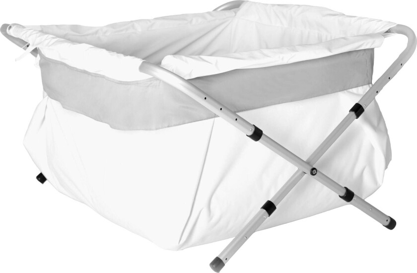 Bibabad Sammenleggbart Badekar Flexi 60 x 80 cm, Hvit/Sølv - Badebaljer