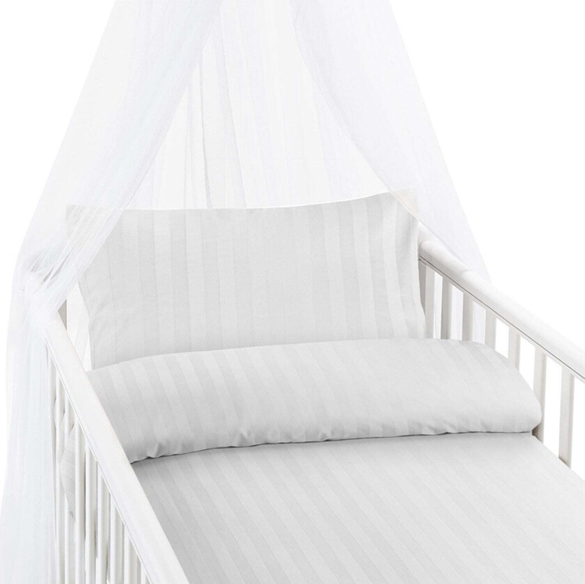 Sengesett Satin 100 x 130 2-delt, Hvit - Sengesett - 100% Bomull