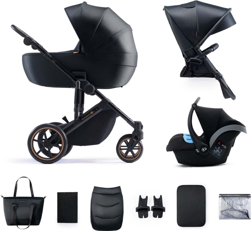 PRIME 2 3-in-1 Duovogn Travelsystem inkl. Mink Pro, Venezian Black - Duovogner