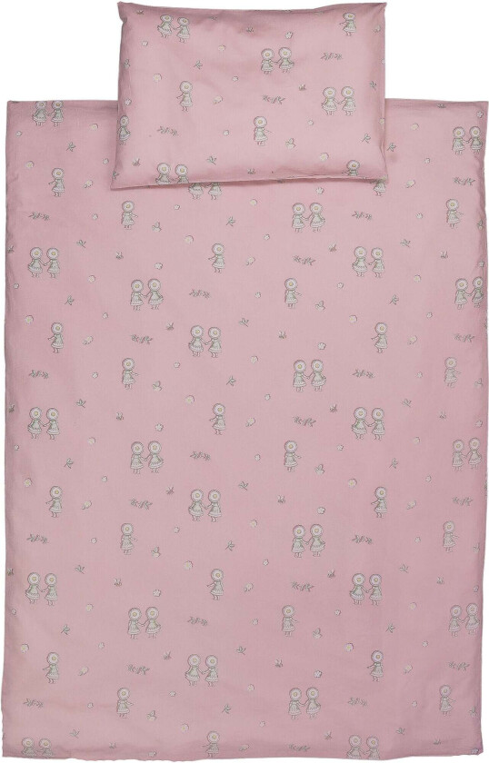 Elsa Beskow Blomsterfesten Sengesett 150 x 210, Rosa - Sengesett - Bomull
