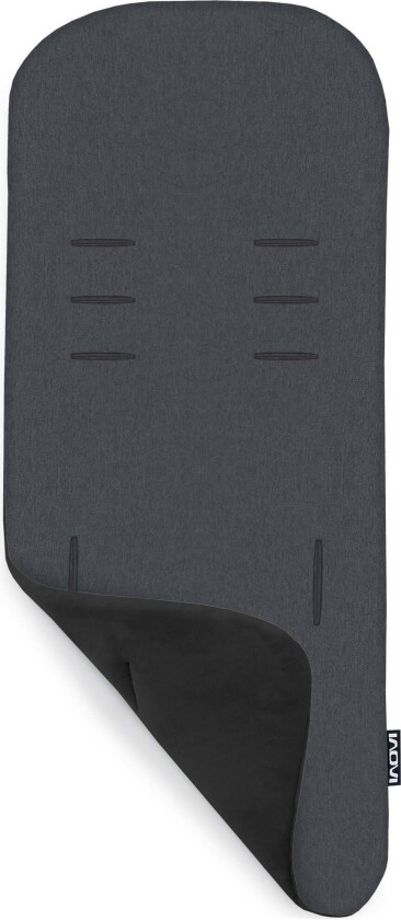 Memory Foam Sittepute Vendbar, Black/Black Melange - Sitteputer & Lammeskinn