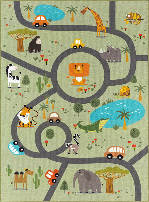 Gulvteppe Play Animal 120x160, Grønn - Tekstiler - Polyester