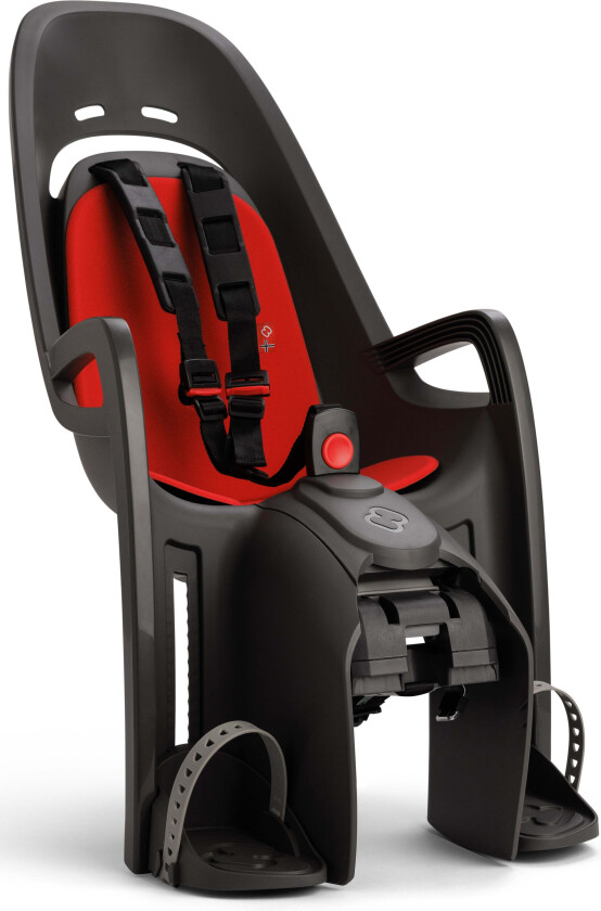 ZENITH Sykkelsete med Adapter, Grey/Red - Sykkelseter