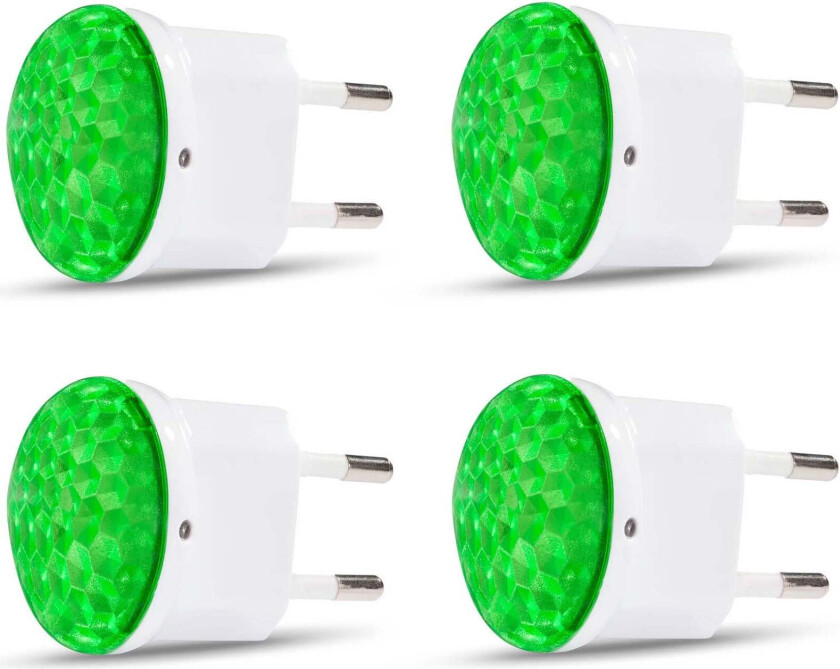 Nattlampe 4-pakning, Grønn - Nattlamper