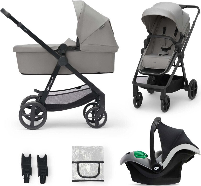 3-i-1 NEWLY Kombivogn Travelsystem, Moonlight Grey -  Duovogner