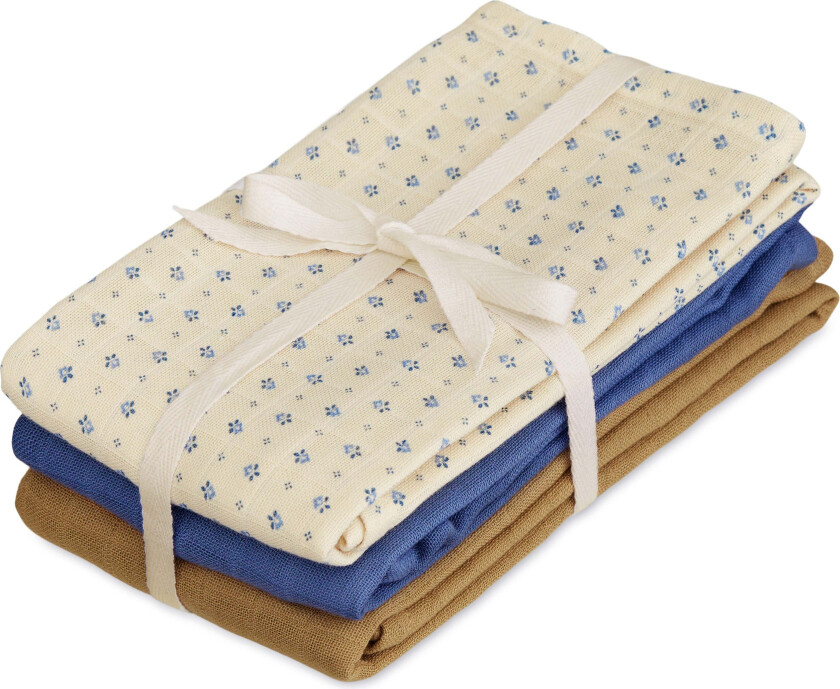 Musselintepper 3-Pack, Capri - Gulpekluter & Babytepper - Bomull