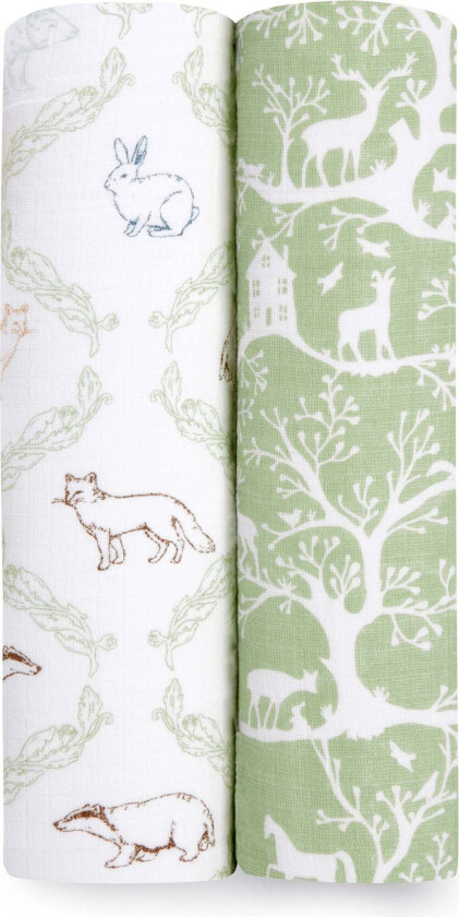 Esse Bomullsmusselin Svøpetepper 2-Pack, Harmony - Gulpekluter & Babytepper - 100% Bomull