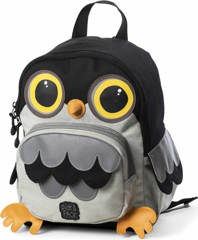 Pick & Pack Ryggsekk Ugle, Grey Melange - Ryggsekker