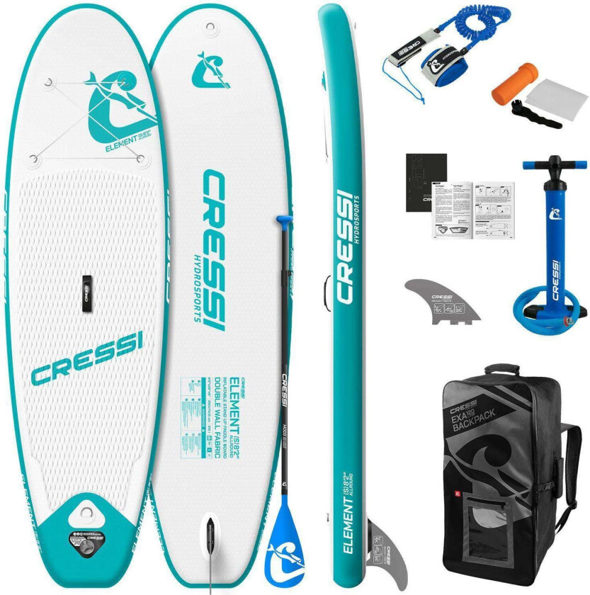 Element Small All Around ISup Set 8'2, Hvit/Aquamarine - SUP Brett