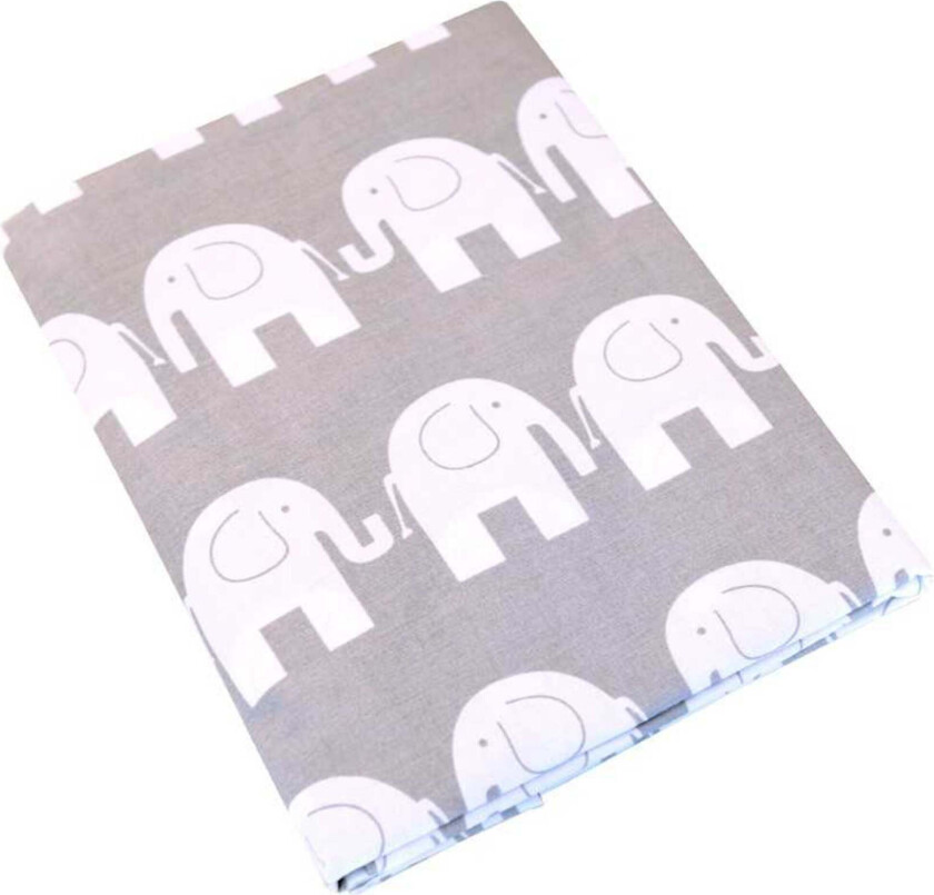 Sengesett Elefant 100x130, Grå - Sengesett - 100% Bomull