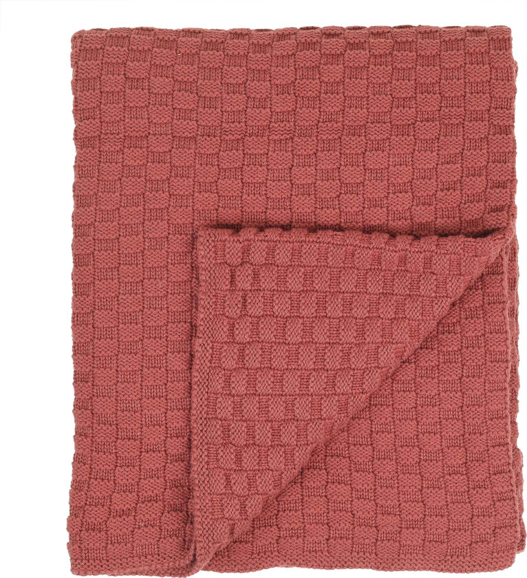 Tax Teppe, Rustrød - Gulpekluter & Babytepper - Bomull