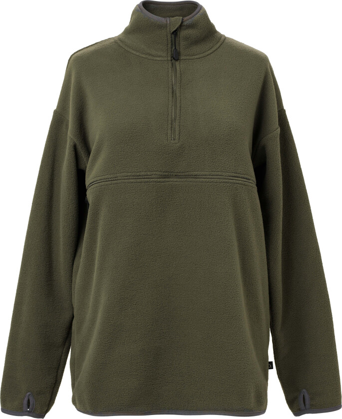 Nursing Fleeceskjorte, Green Olive, L-XL - Ammeklær