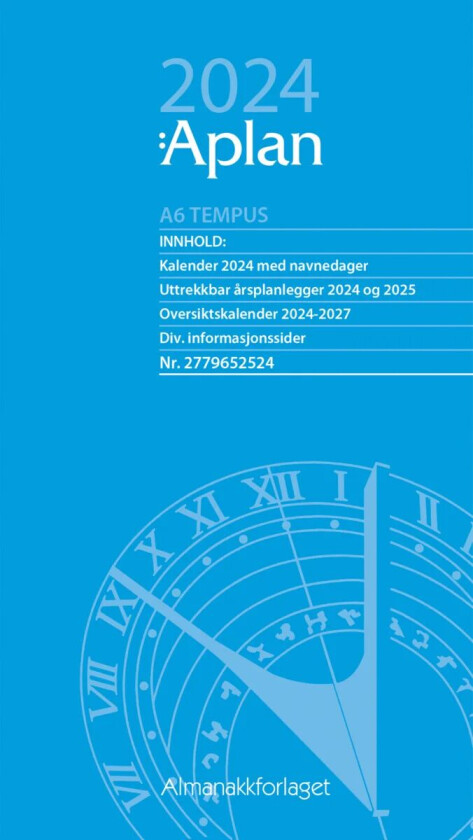 Kalender 2024 Aplan A6 Tempus dag årssett