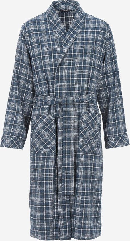 Rutete morgenkåpe i flanell