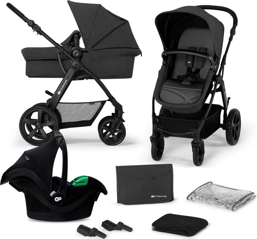 MOOV CT 3-in-1 Mink Pro Kombivogn, Black -  Duovogner