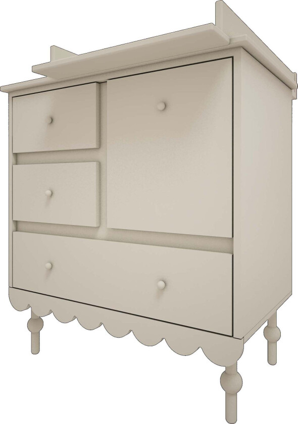 Babushka Kommode + Stelletopp, Olive - Hyller & Skap