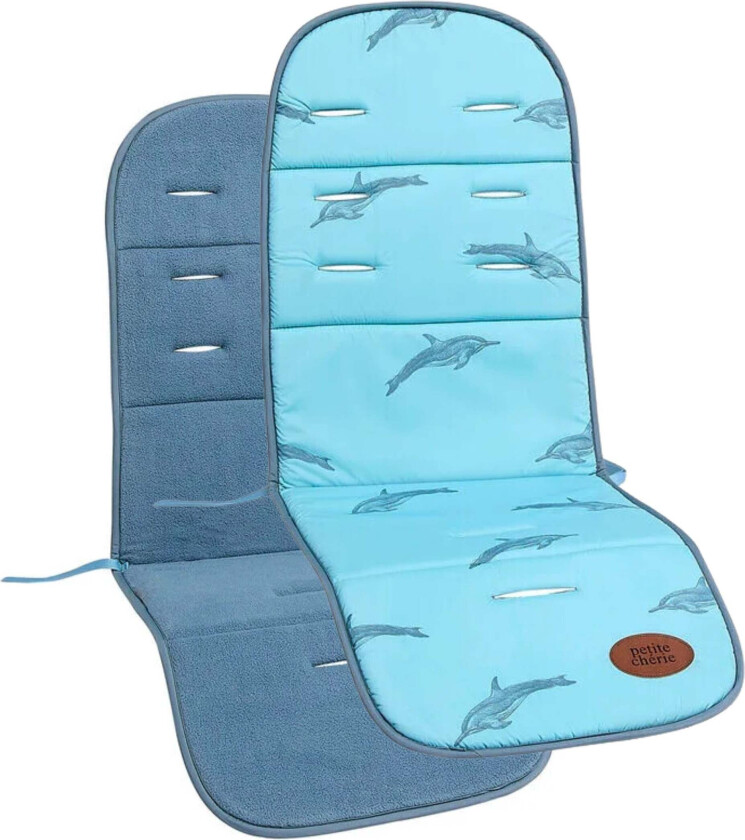 Dolphins Sittepute, Blue - Sitteputer & Lammeskinn - 100% Polyester