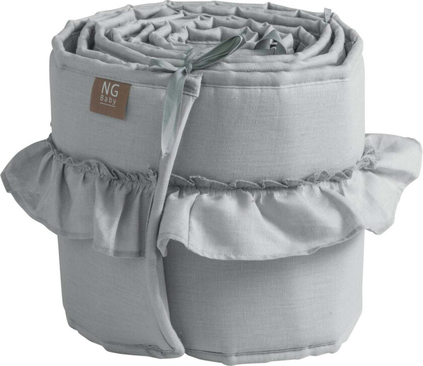 Sengekant Mood Ruffles 258 x 20 cm, Light Grey. - Sengekanter