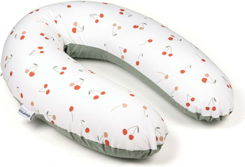 Trekk til Amme- og Graviditetspute Kirsebær, Grønn - Ammeputer - Bomull