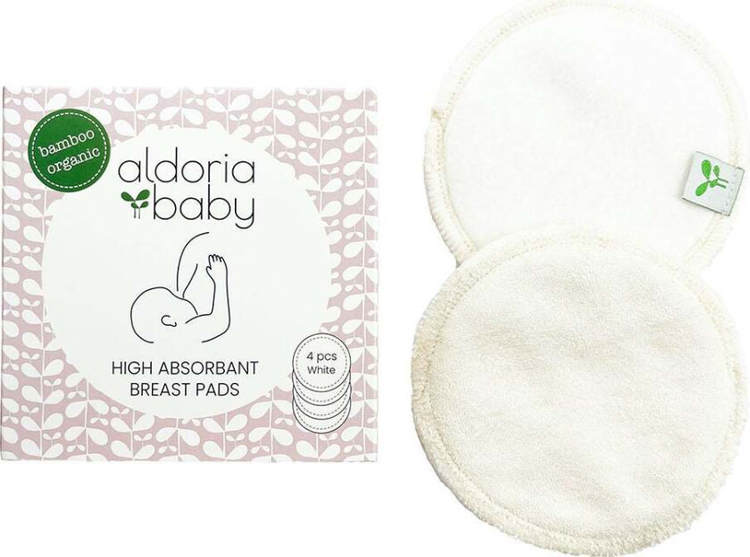 High Absorbant Ammeinnlegg 4-pack, Hvit - Ammeinnlegg - Bambus,Bomull