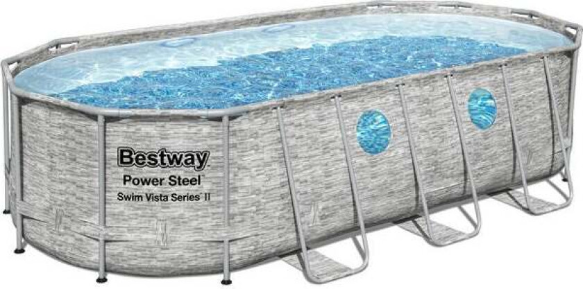 Power Steel Swim Vista Series Oval Bassengsett 549x274x122 cm - Bassenger - Plast,Stål